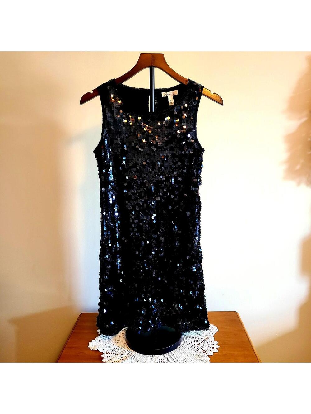 Speechless Sequin Dress Women's Extra Small Little Black Dress Micro Mini Dress